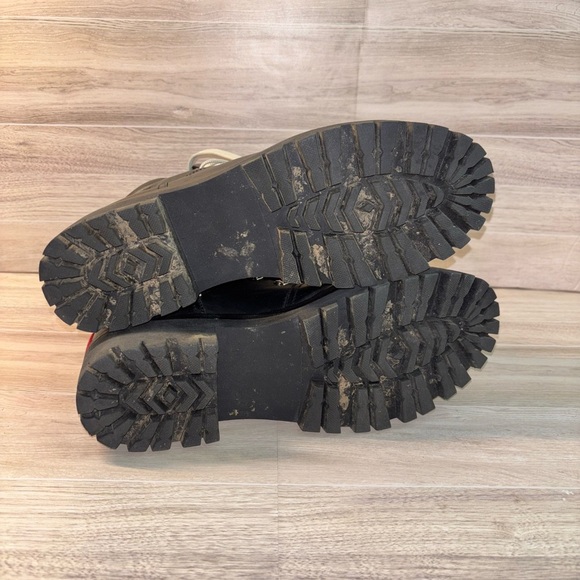 Steve Madden Bam Black Leather Combat Boots - Picture 9 of 9